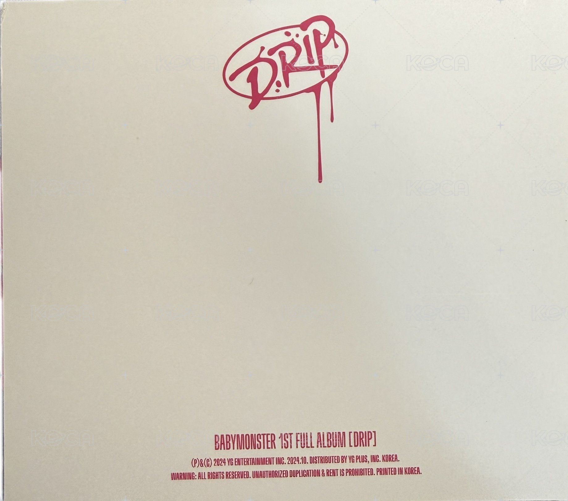 DRIP JEWEL CASE ver. 專輯卡 變化卡 背面