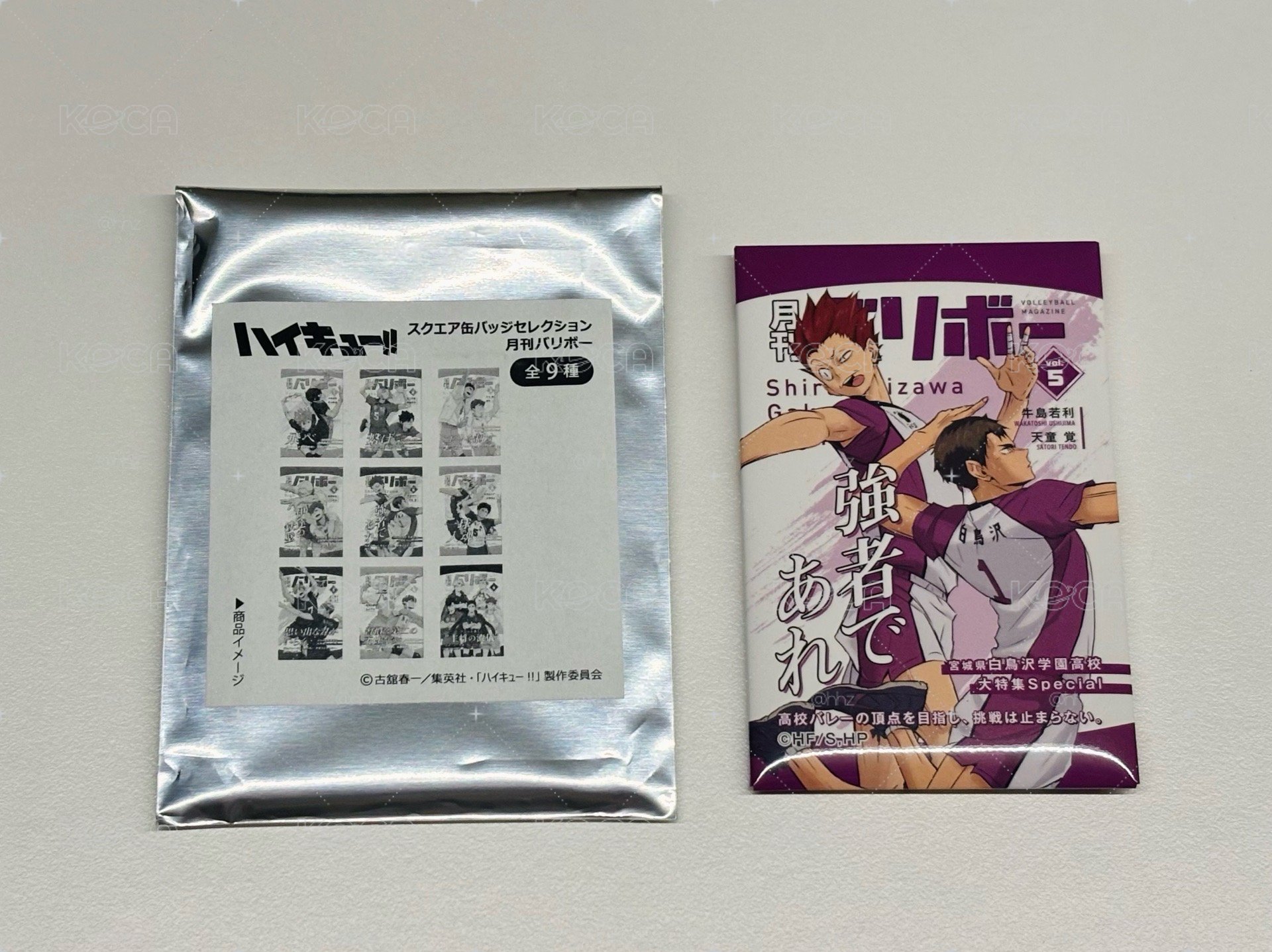 排球少年 月刊排球方形徽章 白鳥澤