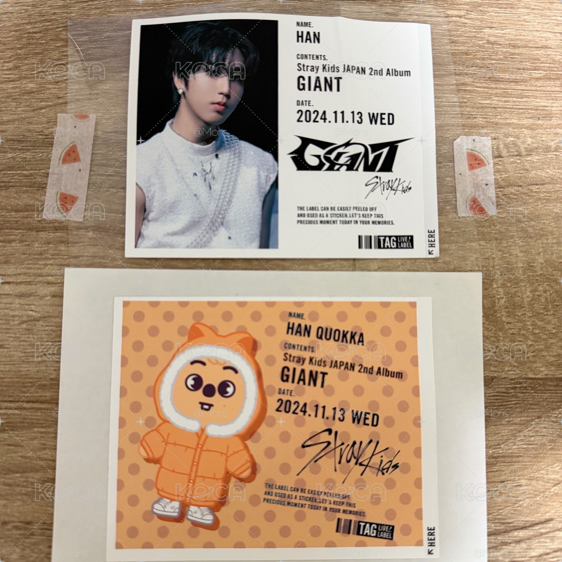 （三張合售）Stray kids GIANT 1.0 城 貼紙 1.0 闊卡 貼紙 飲料貼紙