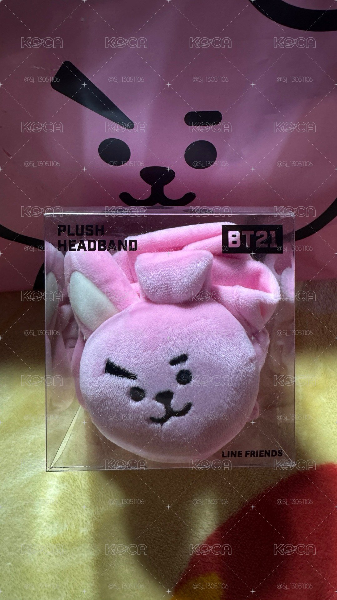 <BT21> COOKY絨毛洗臉髮帶