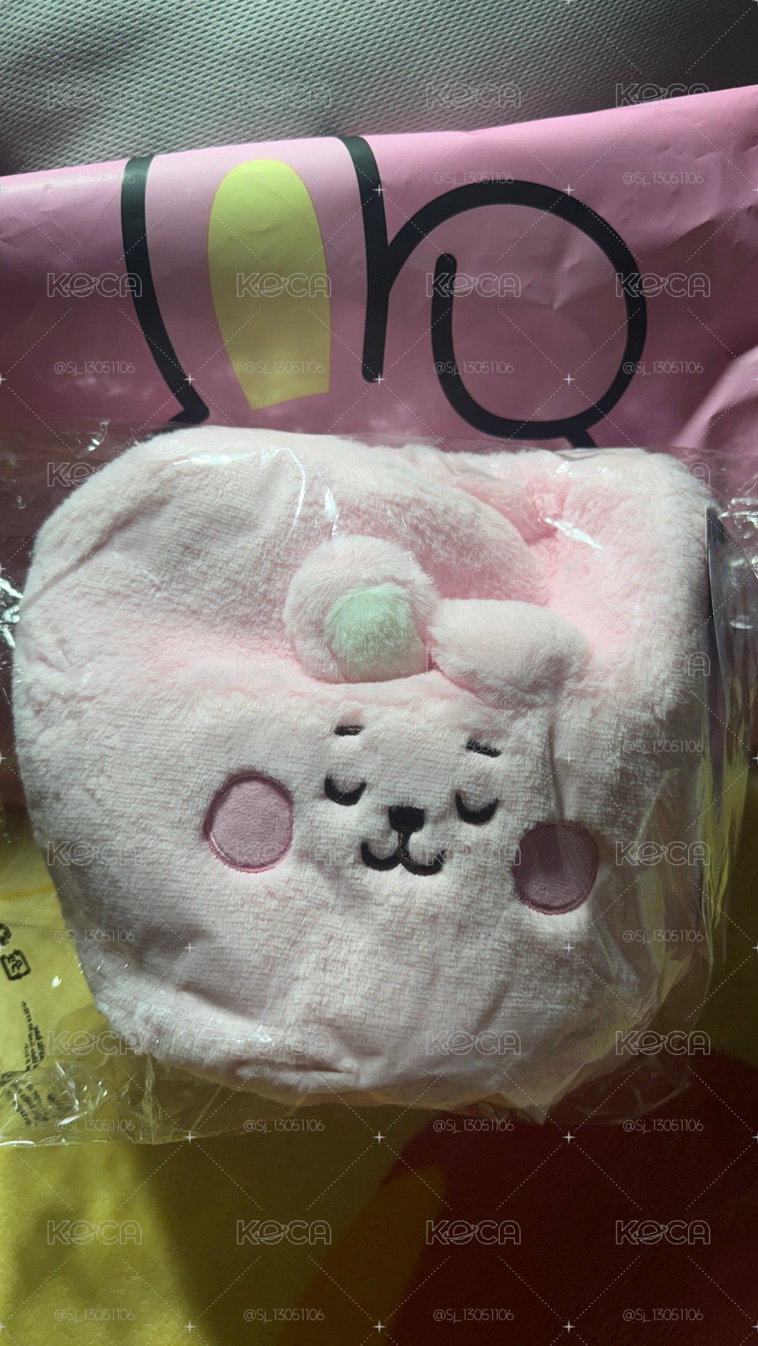 <BT21> Cooky 毛絨束口袋收納包