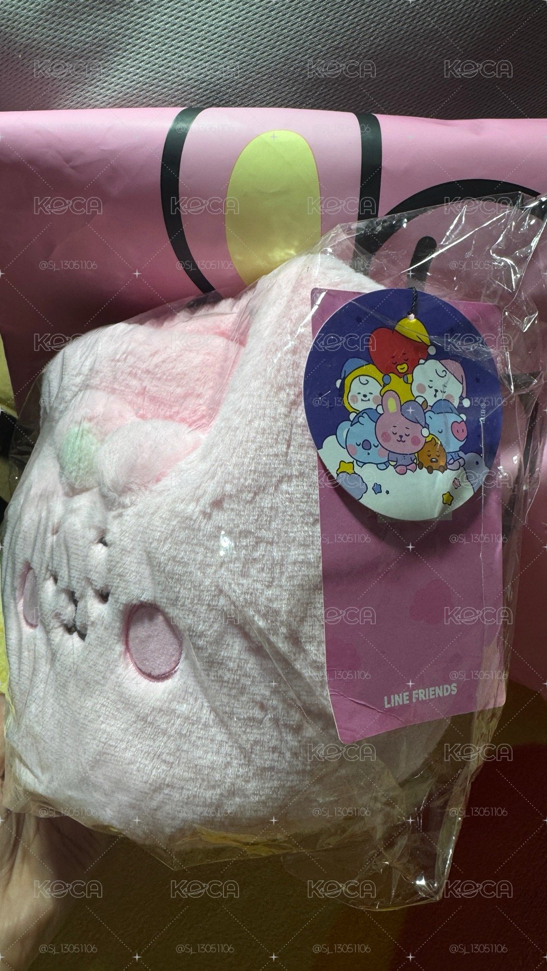 <BT21> Cooky 毛絨束口袋收納包