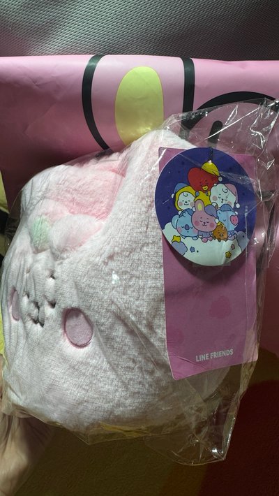 <BT21> Cooky 毛絨束口袋收納包