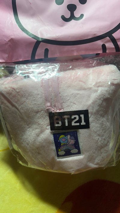 <BT21> Cooky 毛絨束口袋收納包