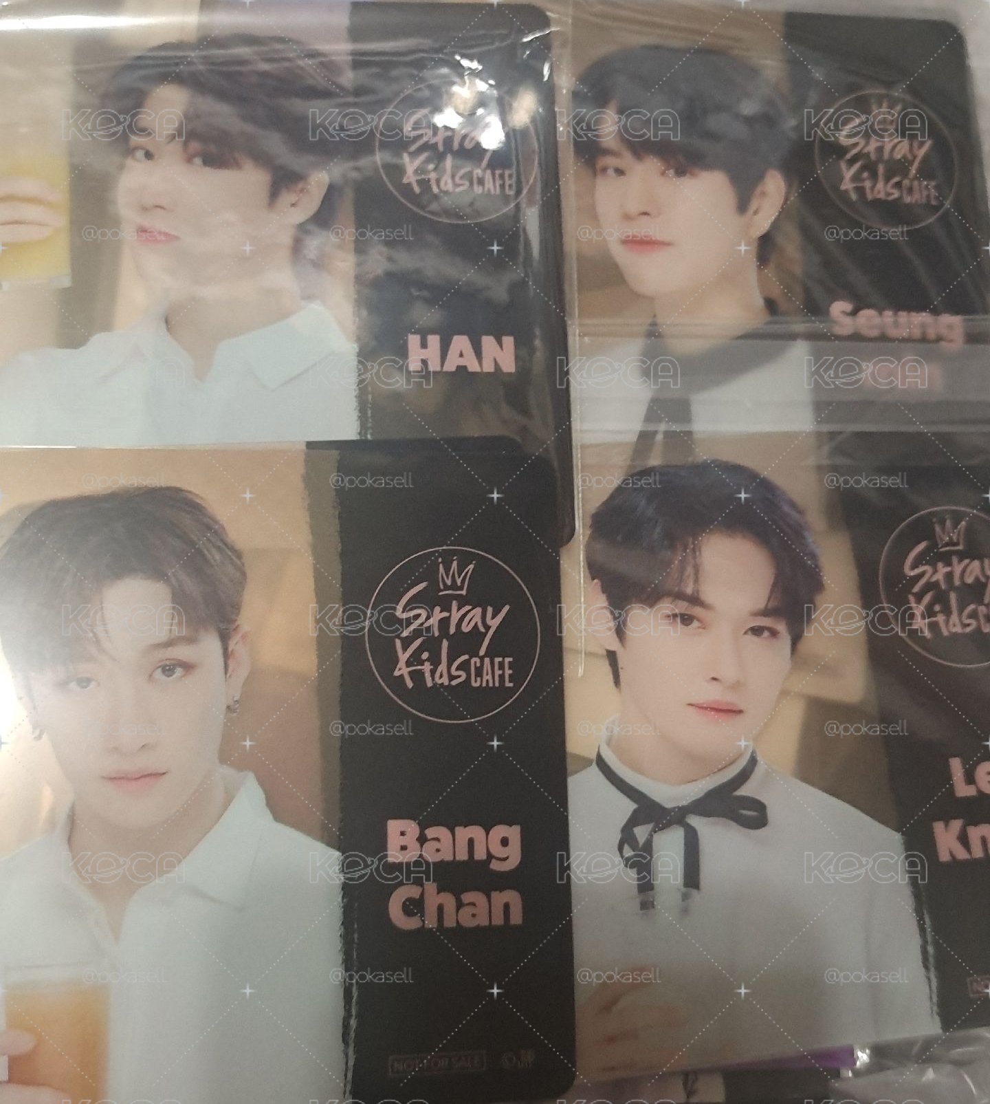 skz 日本 cafe 透明 壓克力 杯墊。方燦 leeknow han 昇玟