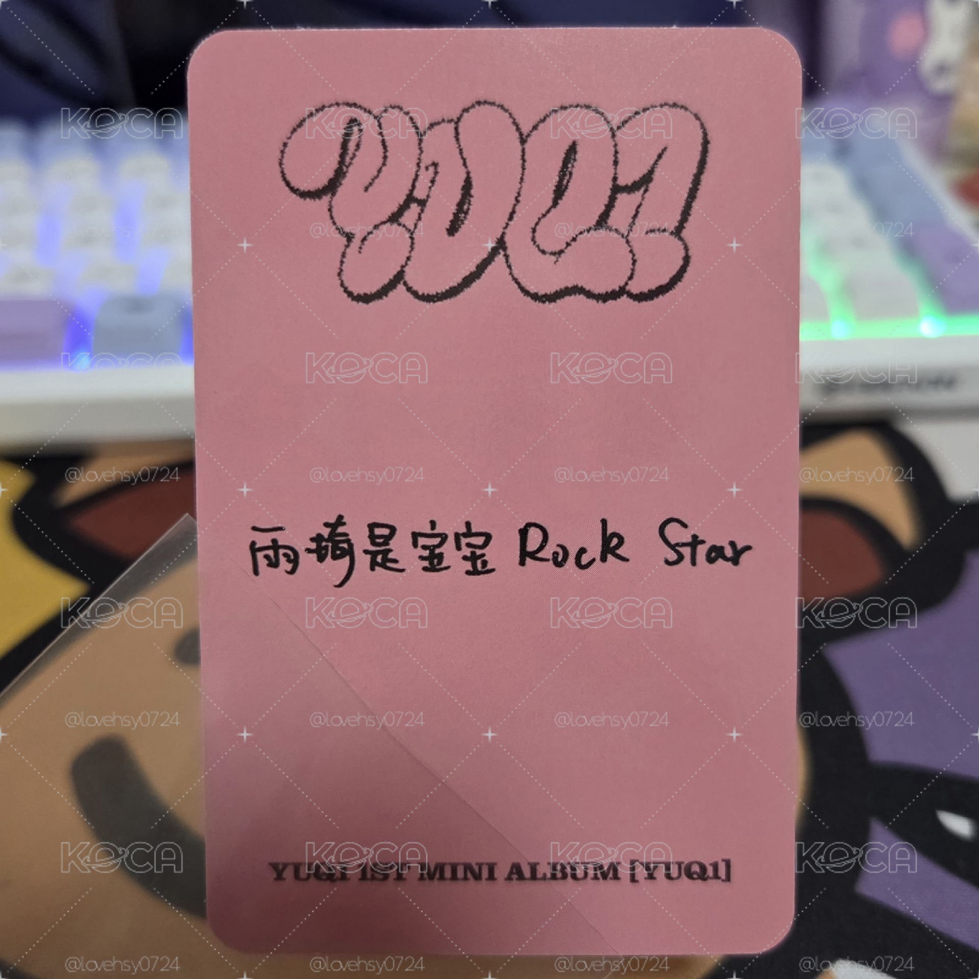 中文卡背 可愛粉髮吐舌琦