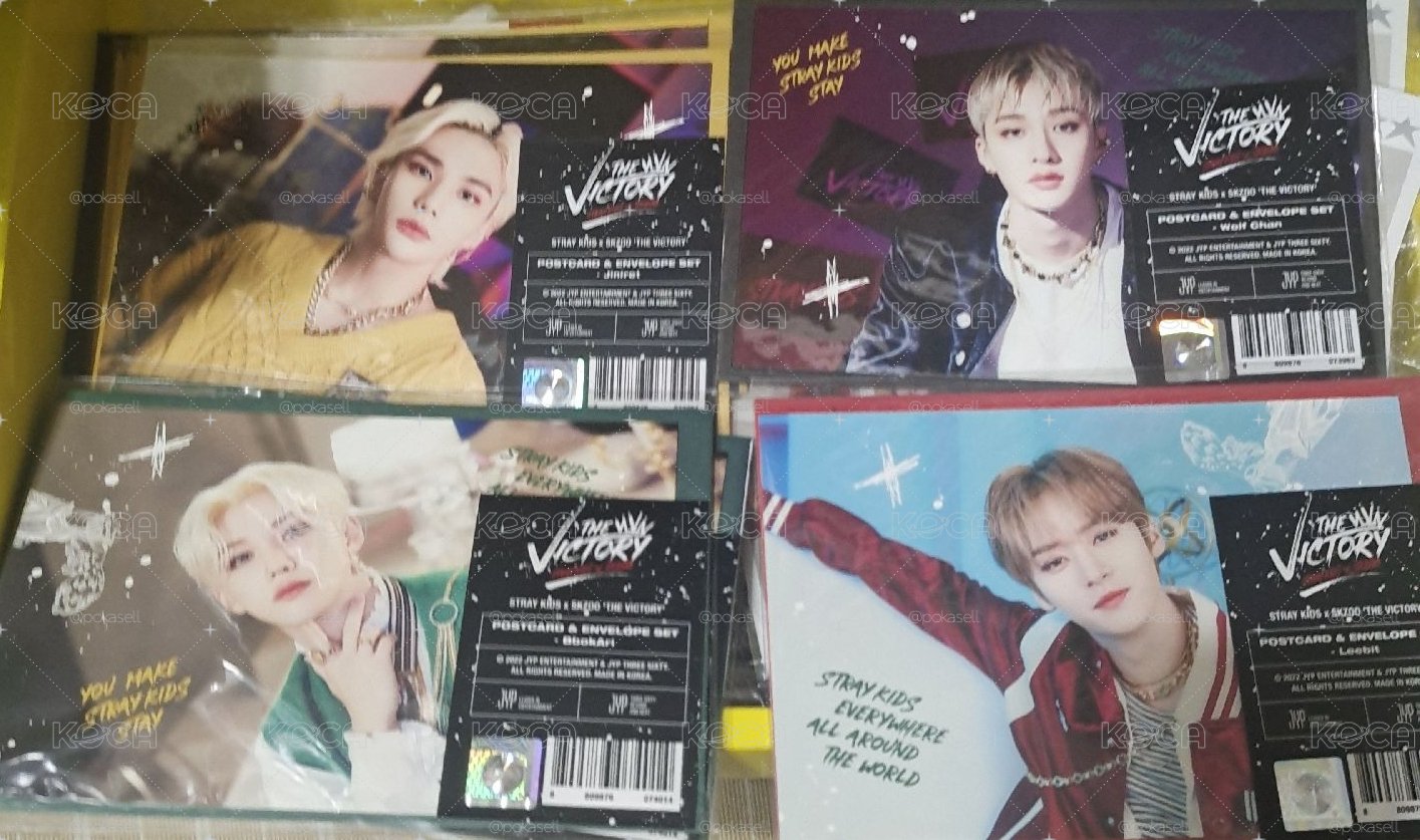skz victory 快閃 明信片兩張 信封組