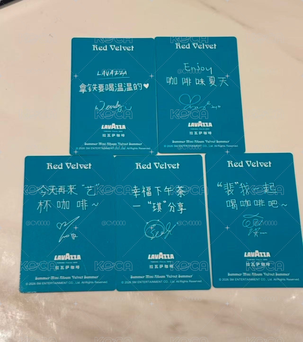 Velvet Summer 咖啡 特典卡 一套