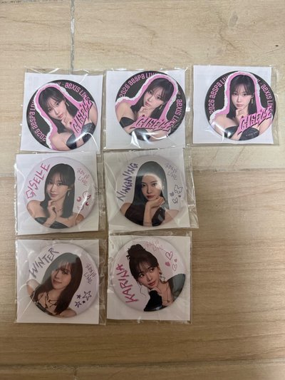 aespa 扭蛋 吊飾 徽章 pick 卡套 扇扣