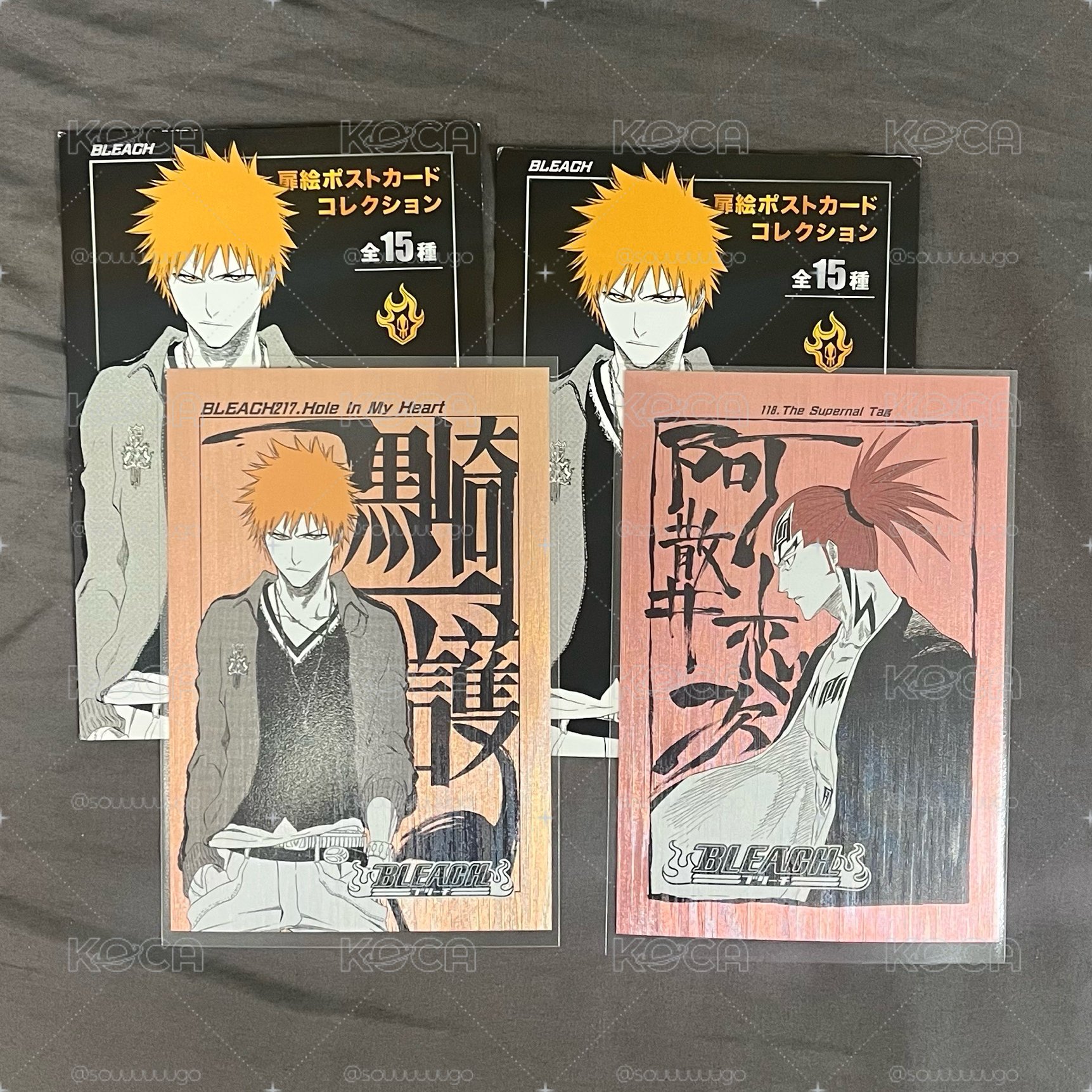 bleach死神 原畫金屬明信片［一護+戀次］