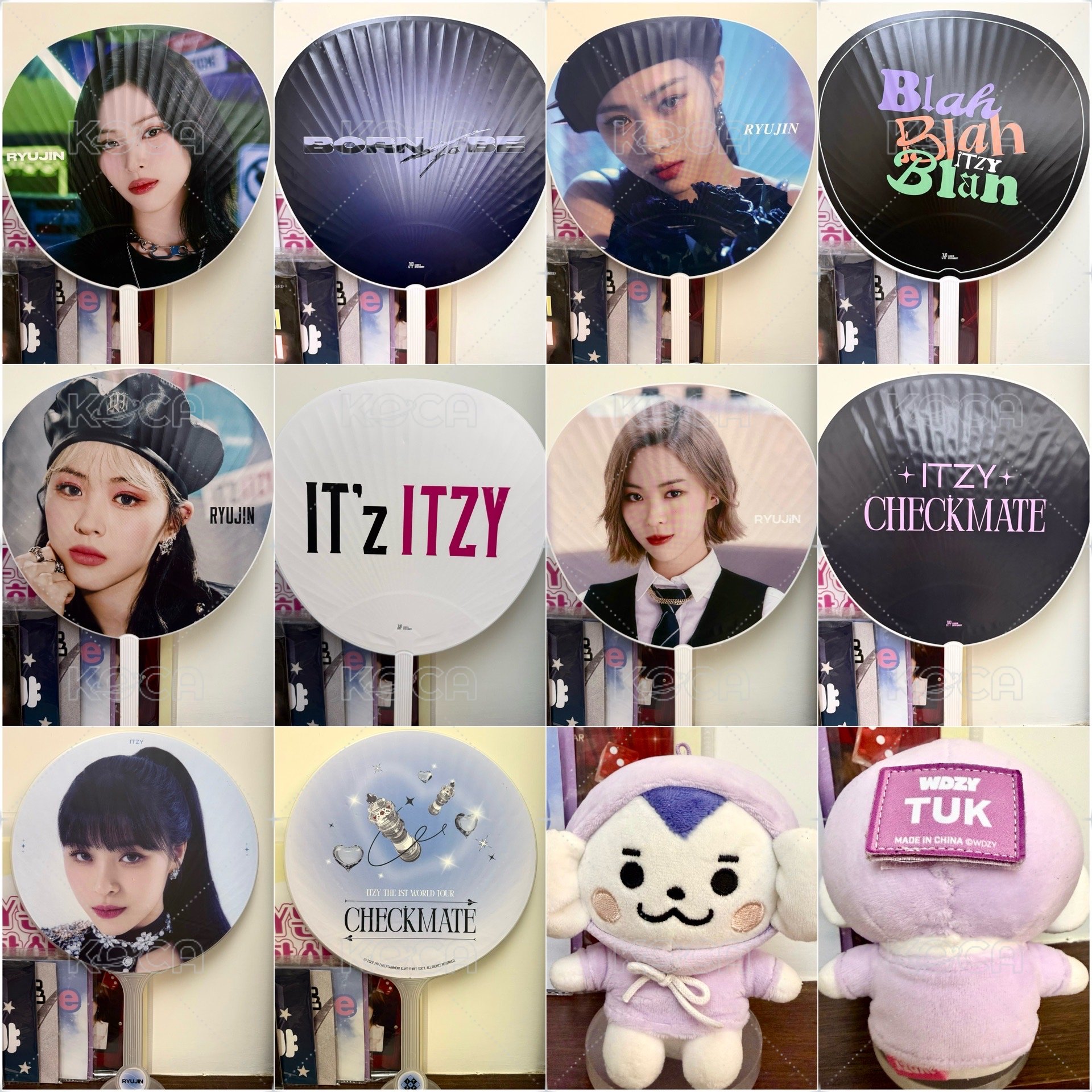 ITZY 留扇*5+TUK手機支架娃