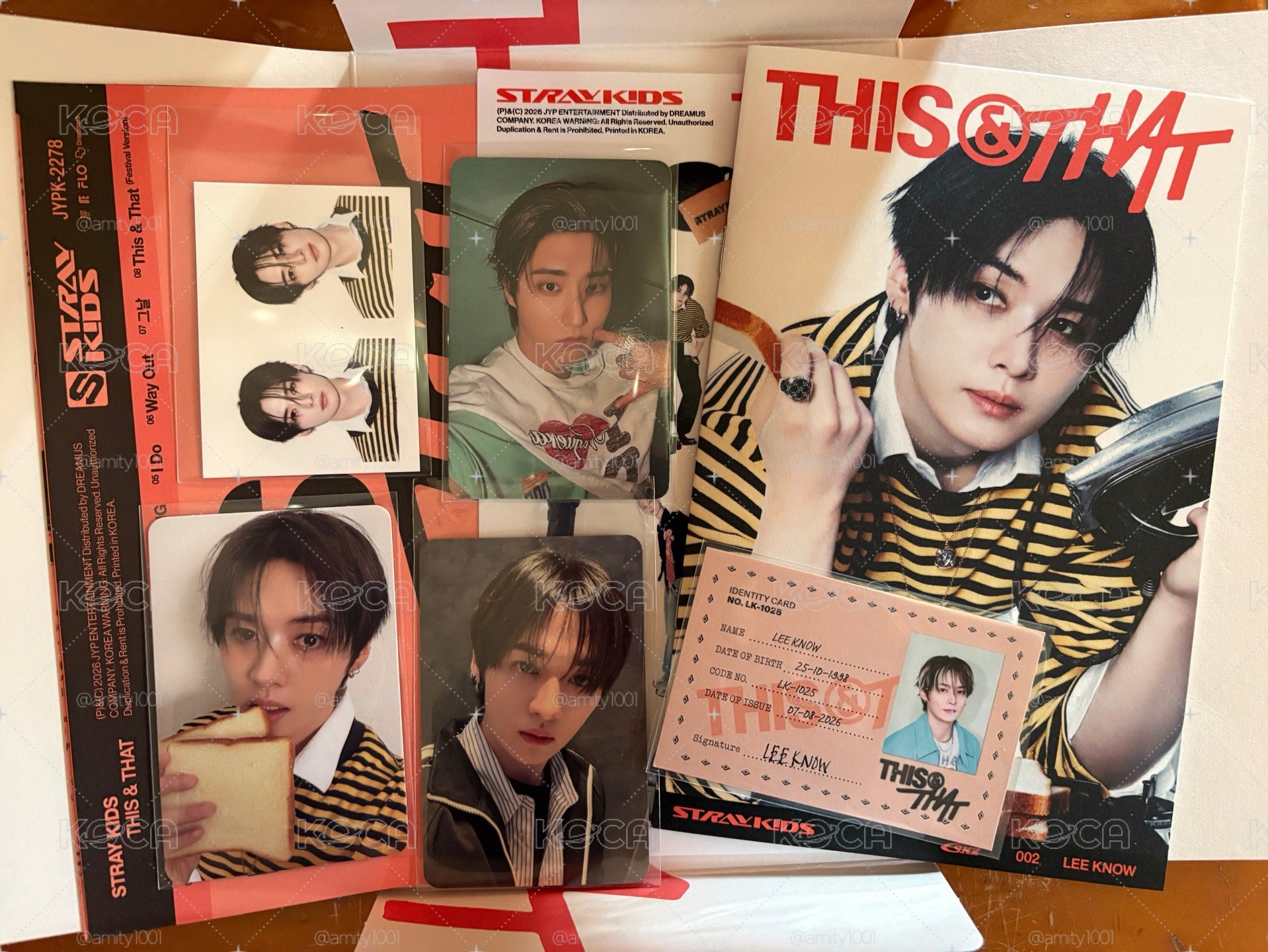 THIS & THAT 旻單封已拆專+wm特典卡+that ver. ID卡