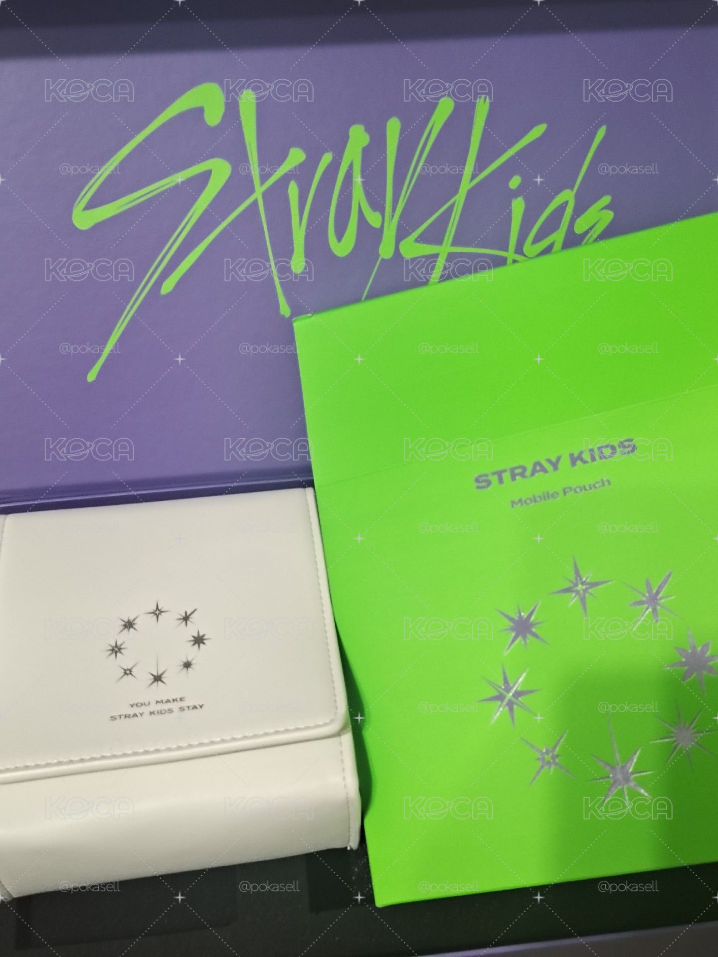 skz slbs 手機禮盒 白色包包 四張海報
