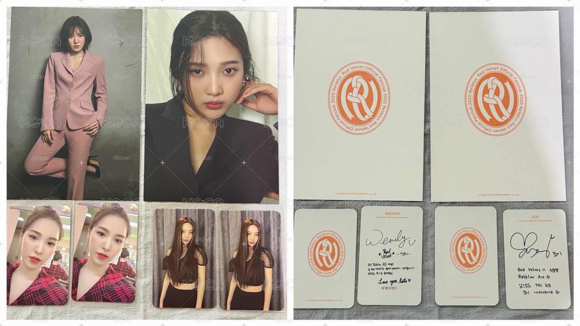 Red velvet Wendy JOY 二期會員 小卡 明信片