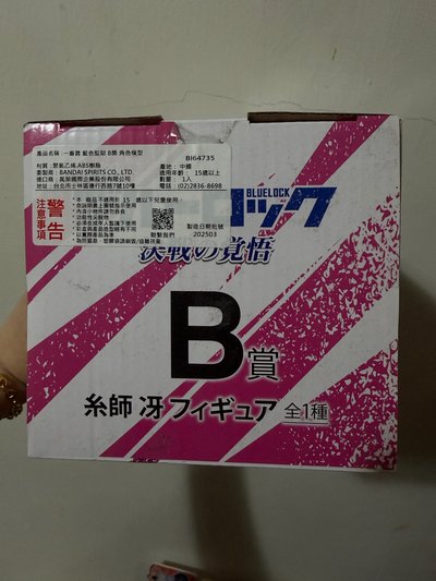 藍色監獄一番賞 決戰的覺悟 B賞 糸師冴