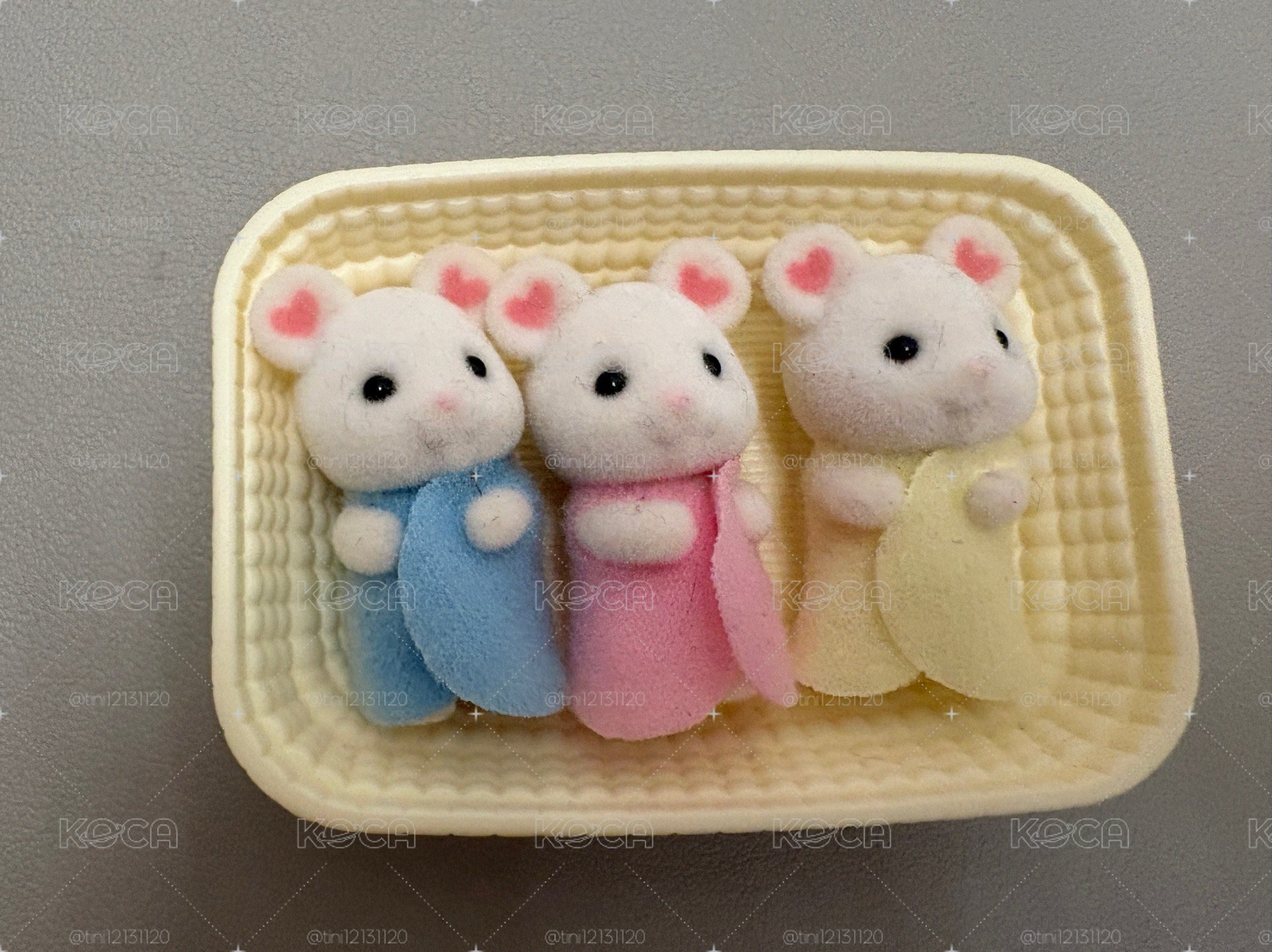 人形玩偶 棉花糖鼠三胞胎