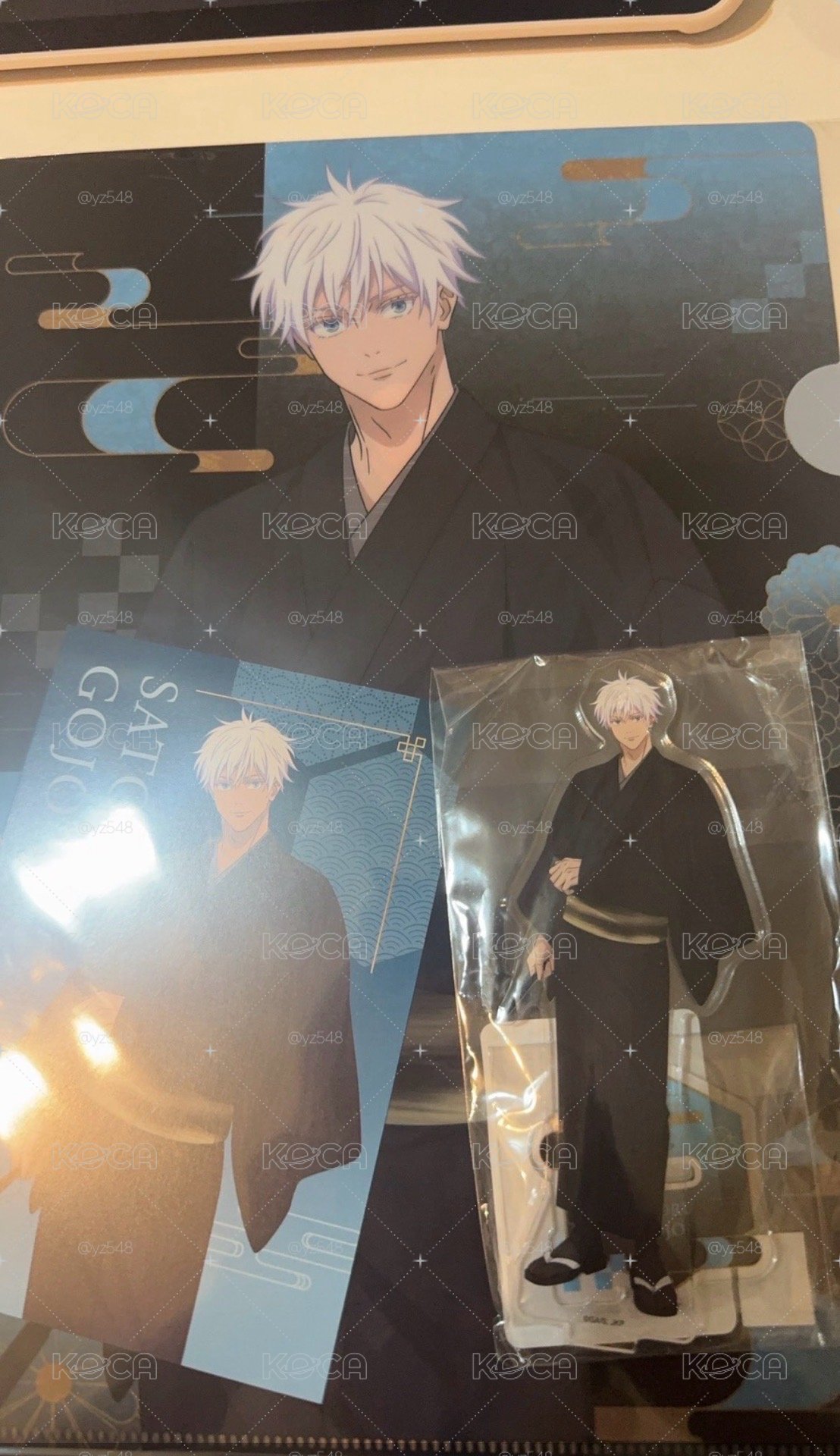五條悟和服立牌+明信片資料夾組