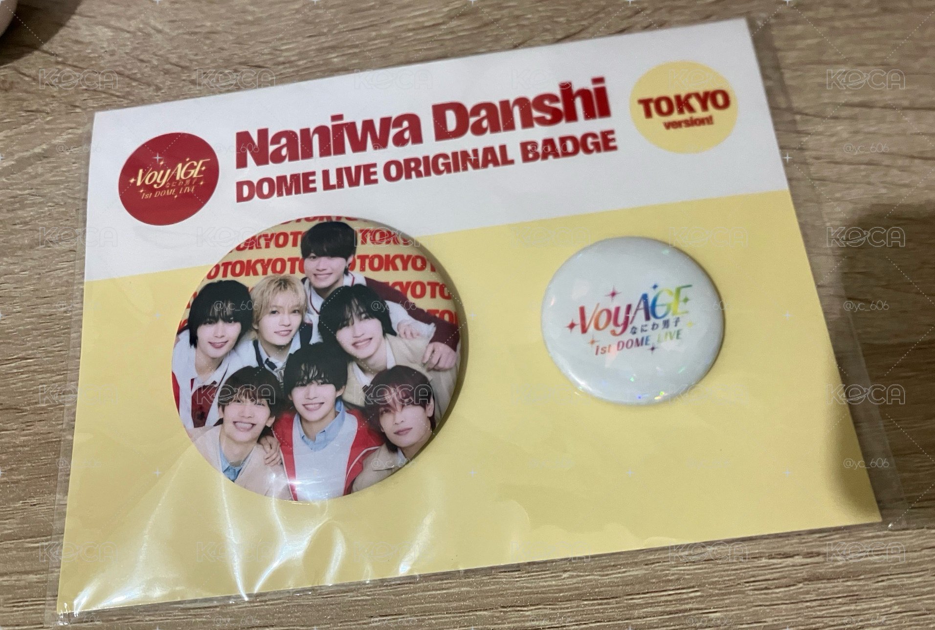 なにわ男子　缶バッジ　東京場限
