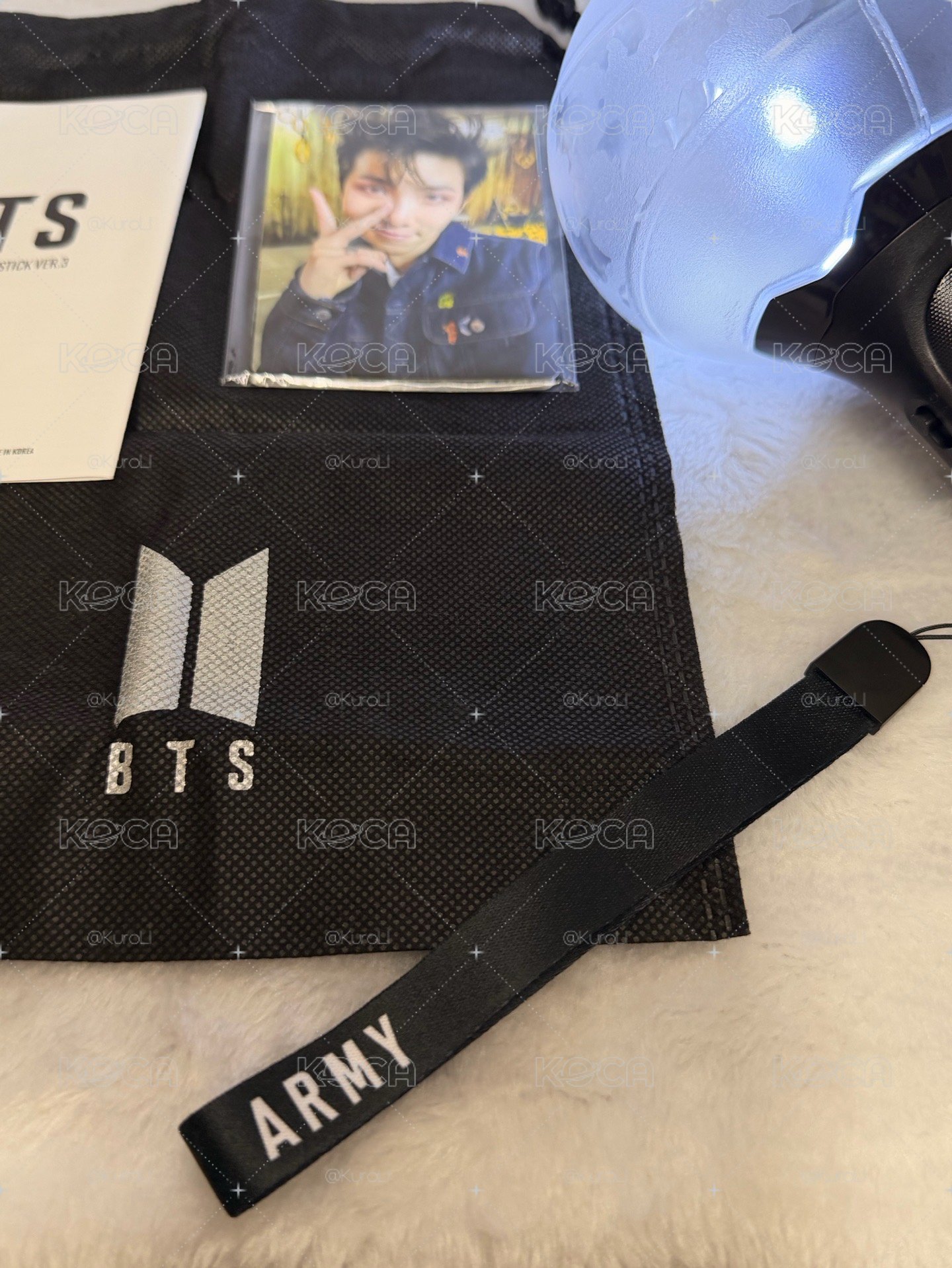 【官方正品】BTS 防彈少年團三代手燈 阿米棒 Ver.3（7人小卡全齊/保存良好）💜