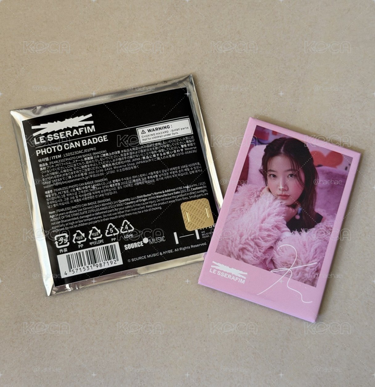 FEARLESS JP 徽章 PHOTO CAN BADGE