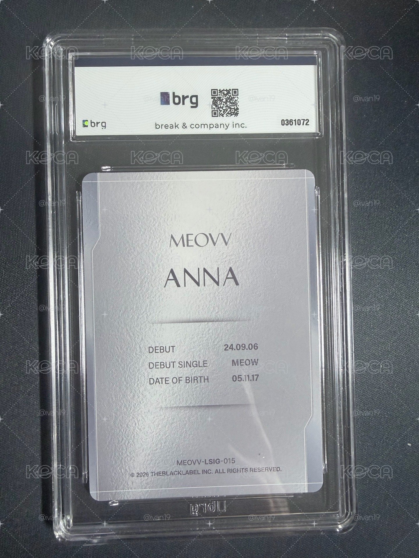 TELECA Anna 簽名卡 印簽限量卡