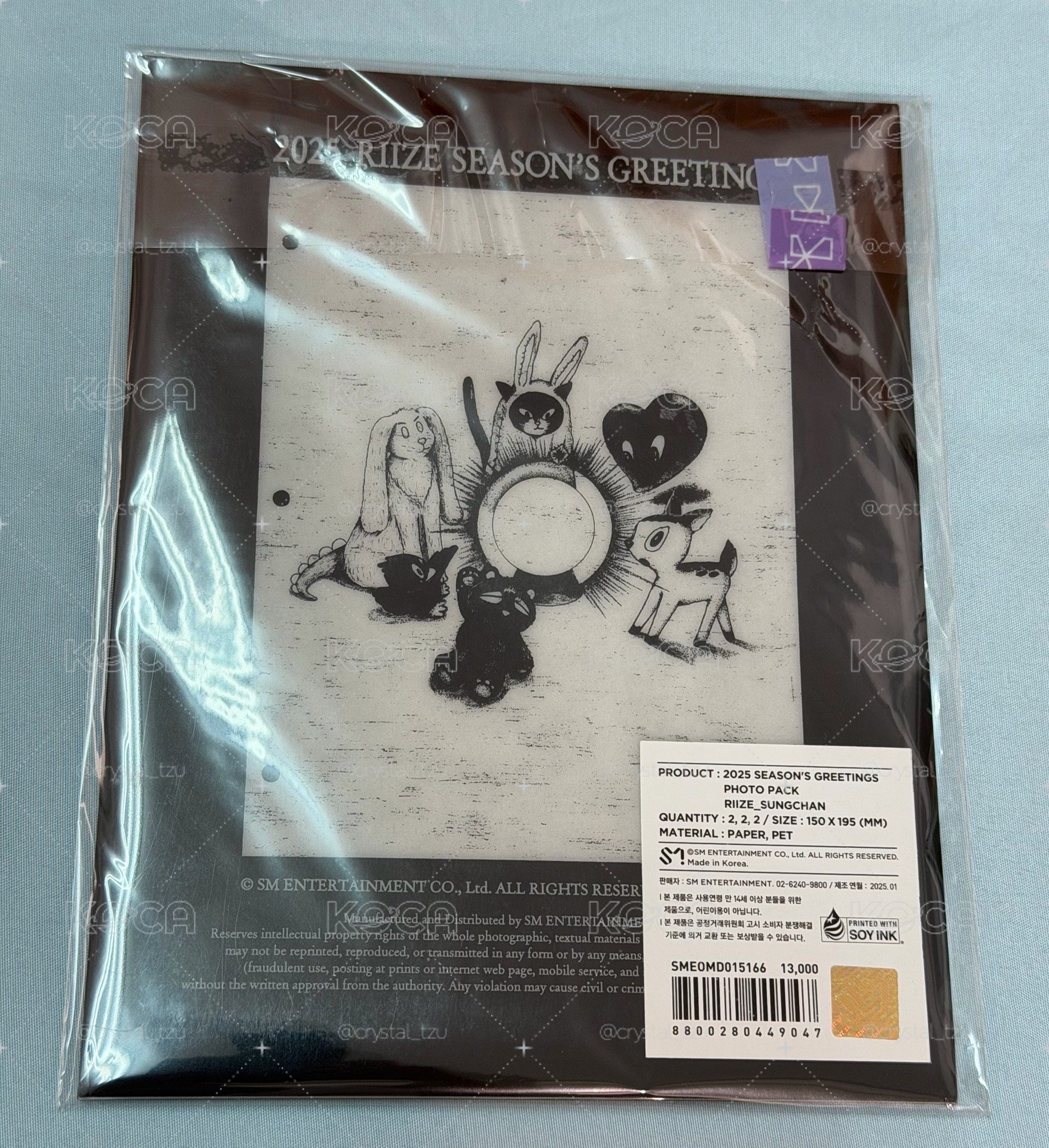 2025 RIIZE seasons greeting 成燦照片組(含小卡）
