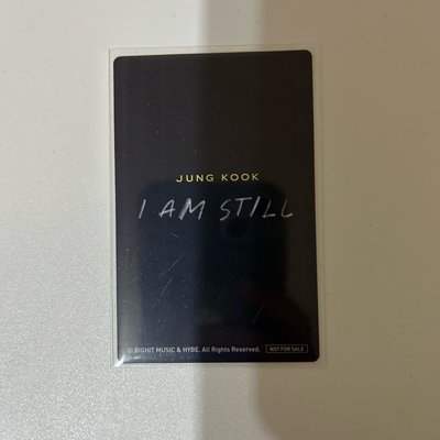 BTS 防彈少年團 田柾國 JK jungkook I am still 日本場 紀錄片 電影 特典 小卡