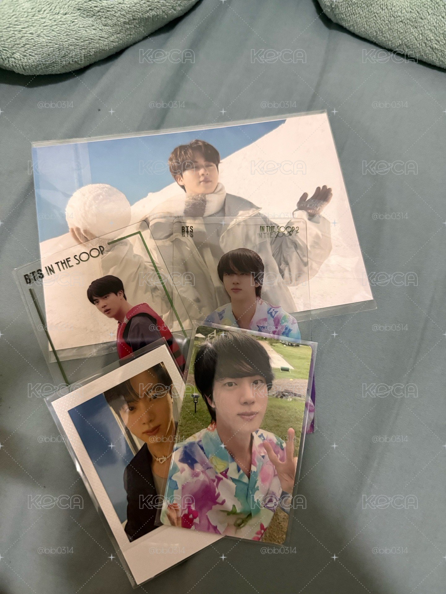 Jin冬季明信片BTS IN THE SOOP透卡小卡