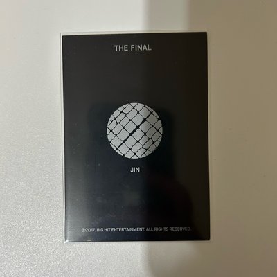 BTS 防彈少年團 金碩珍 Jin WINGS final 終場 隨機卡 閃卡