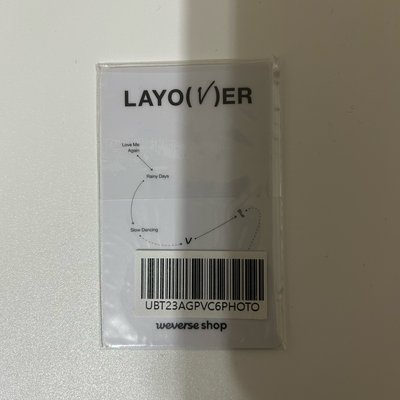 BTS 防彈少年團 金泰亨 V 白衣泰 layover WVS 首週 特典 小卡