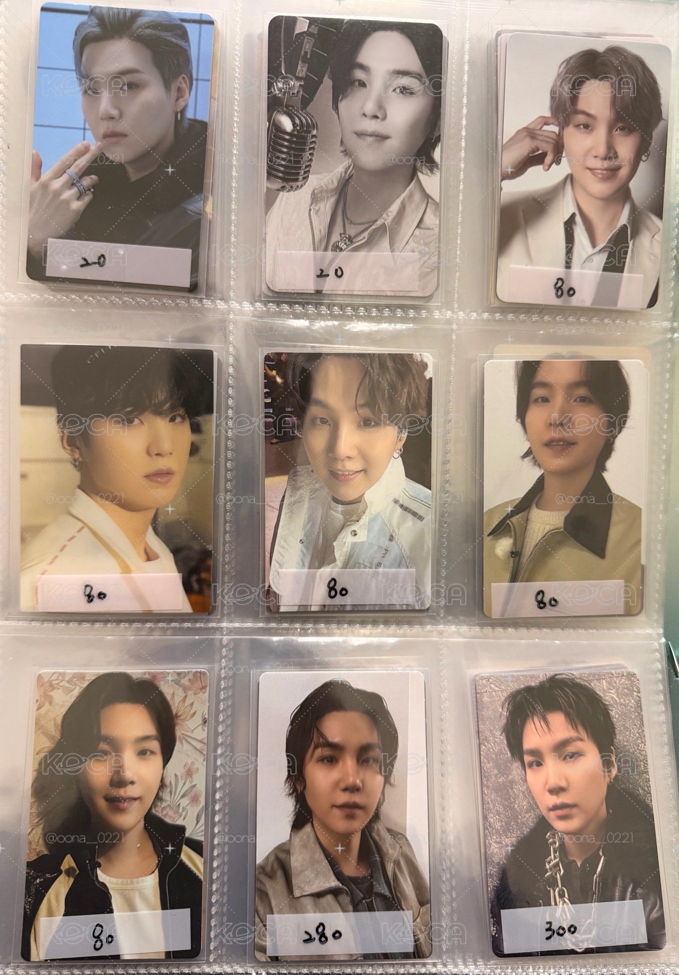 SUGA 特典 幸運卡