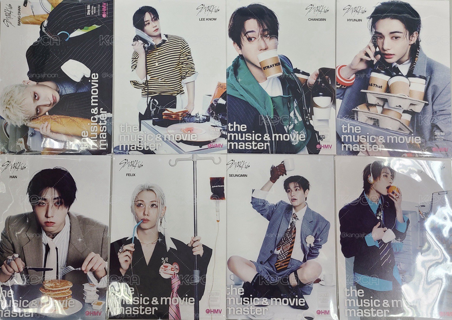 (代友售)HMV海報一套8張(贈自黏袋*8)