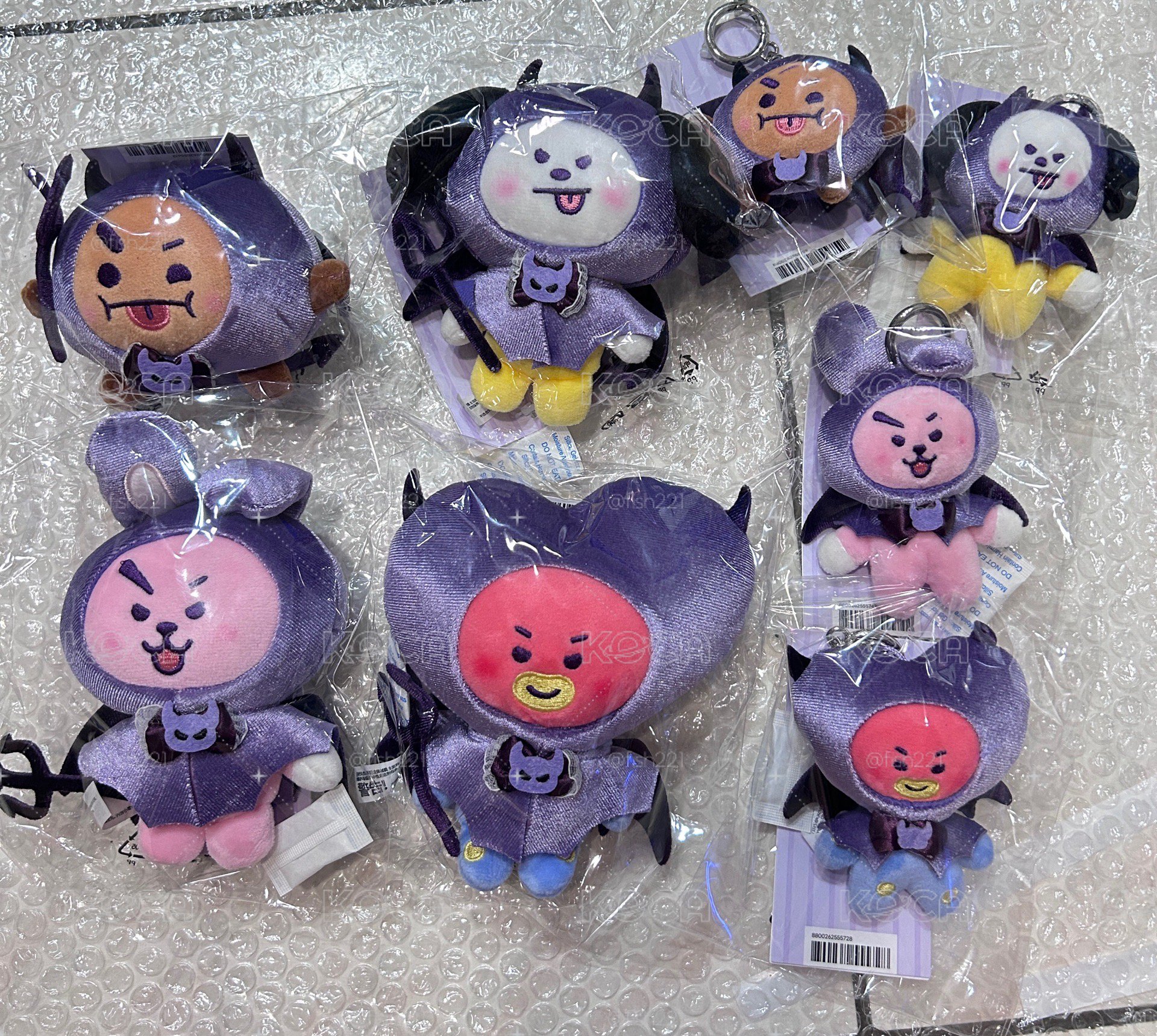BT21 天使惡魔系列 SS娃 吊飾