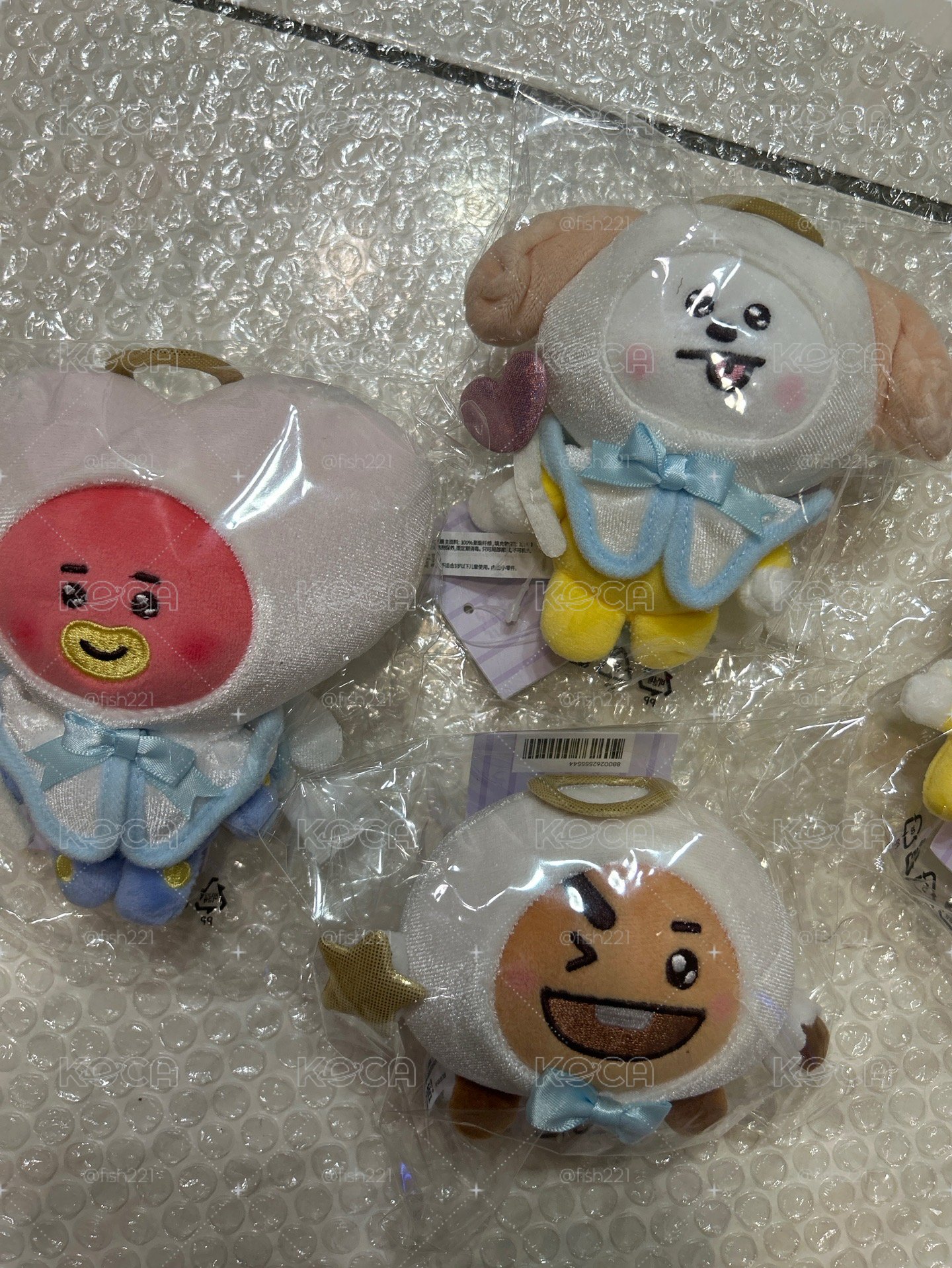 BT21 天使惡魔系列 天使SS娃 吊飾