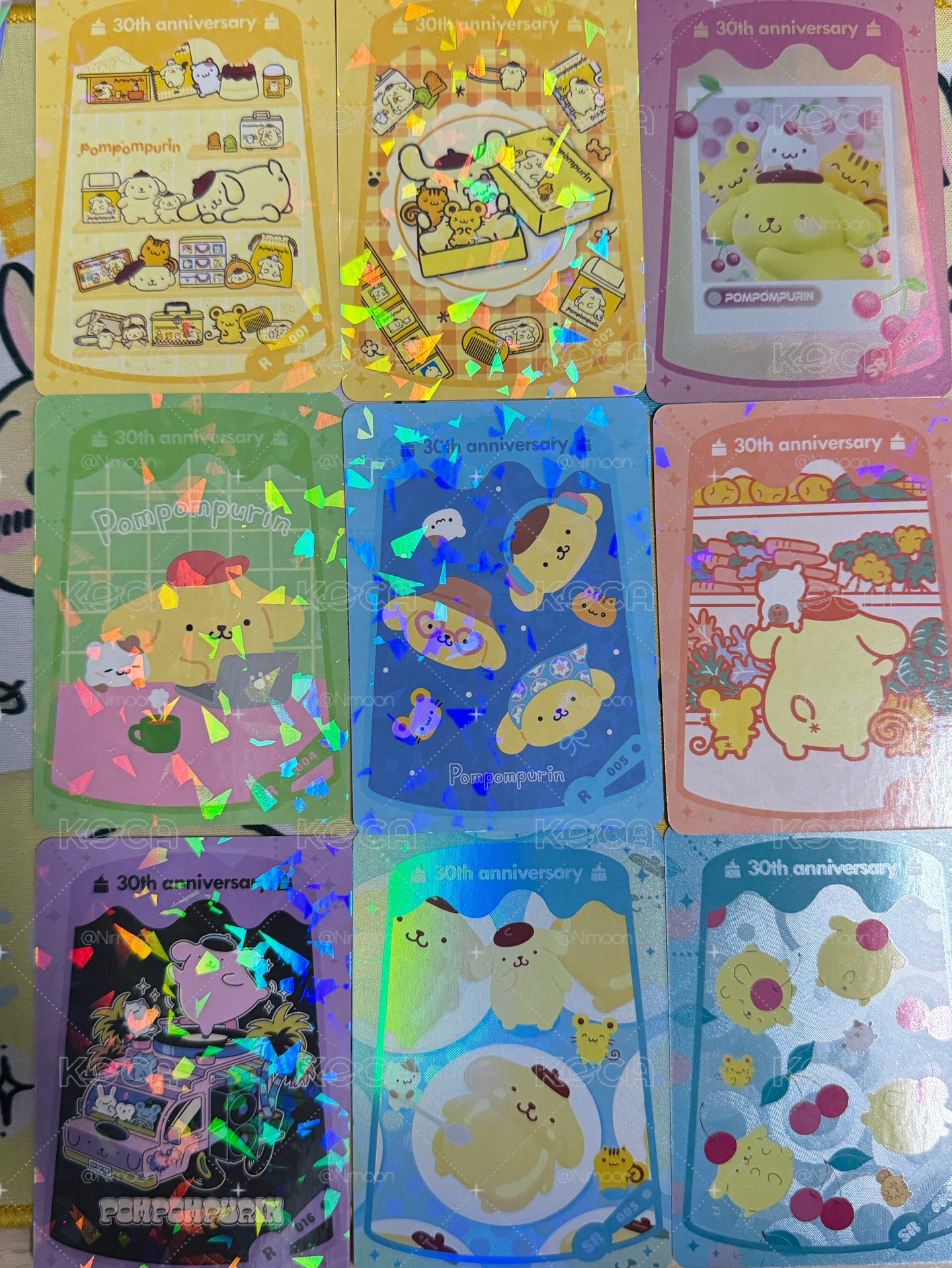 布丁狗 30週年 珍藏小卡 九張一組
