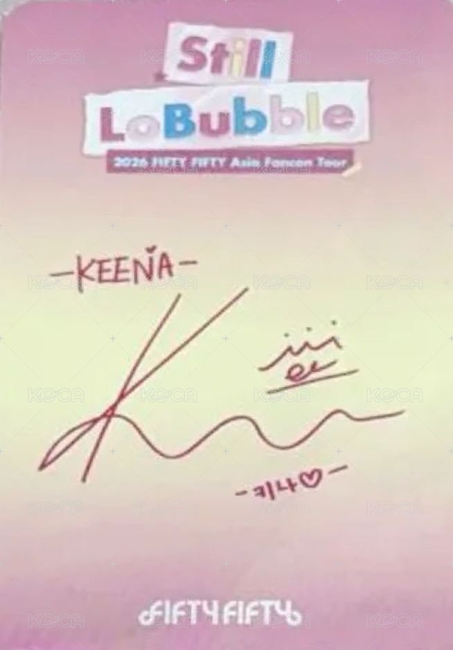 2026 FIFTY FIFTY Asia Fancon Tour [Still LoBubble] hl 周邊卡  背面