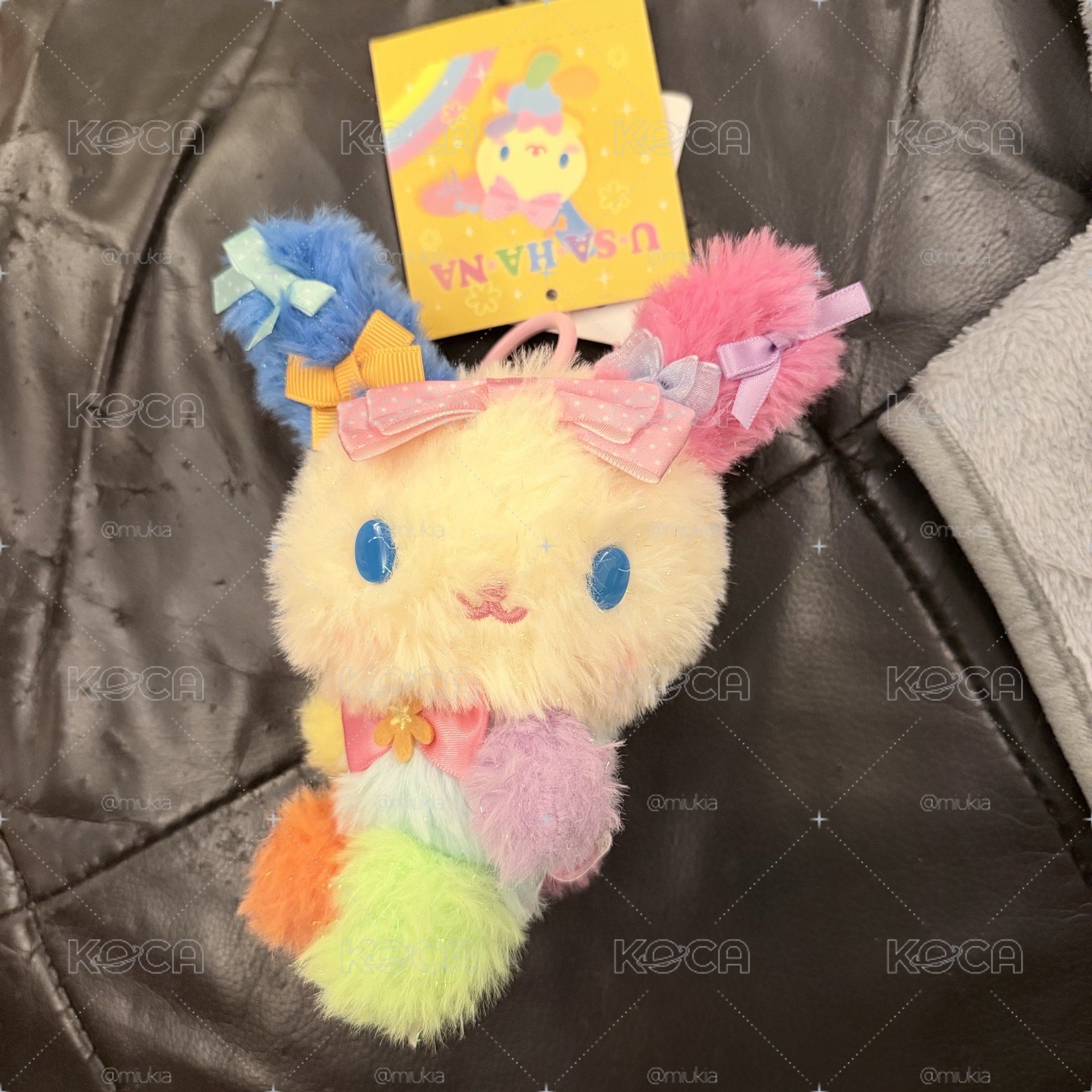 花小兔 生日緞帶吊飾娃
