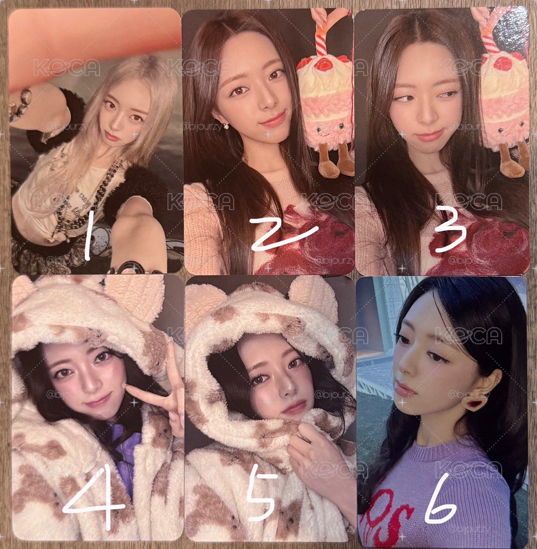 YUNA 各種冰淇淋的卡（上排可當綁）