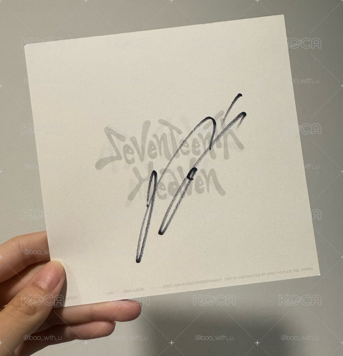 WOOZI 迷你十一美通親簽