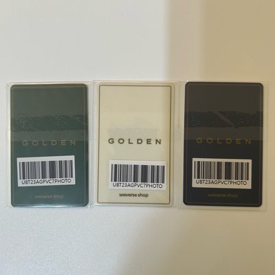 BTS 防彈少年團 田柾國 JK jungkook golden WVS 首週 特典 小卡