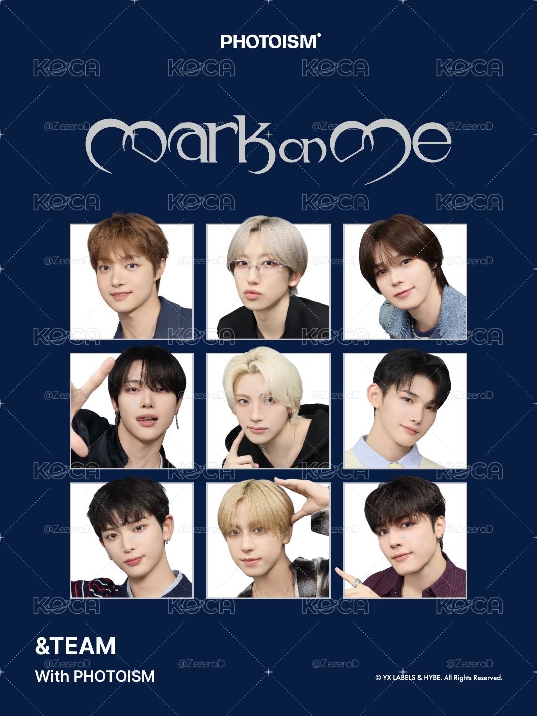&TEAM Mark on Me X photoism 人生四格卡 貼紙 代印 1組兩張