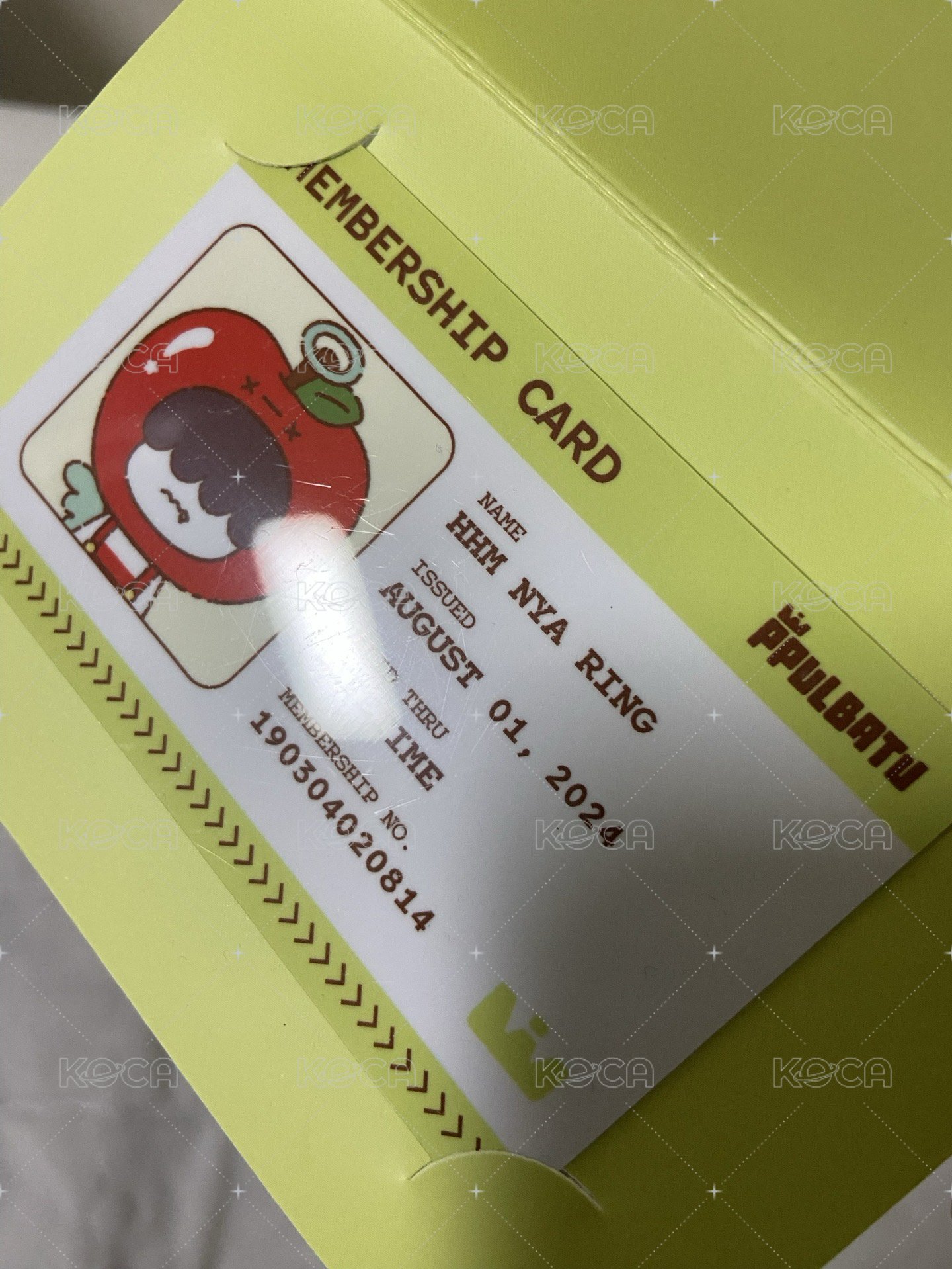 亨阿寧韓版會員卡（對光廠損）+休滿額卡