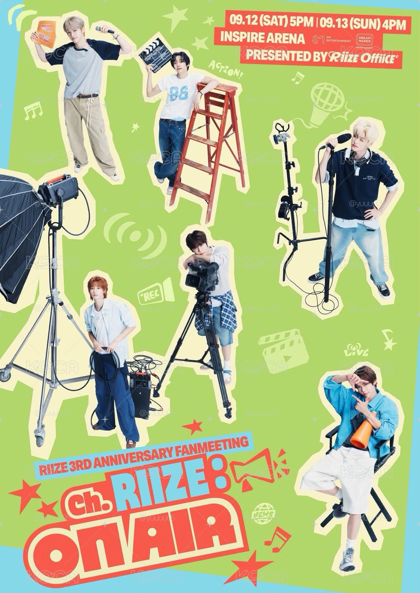 三週年fm 入場卡 成員set (明信片小卡膠片）