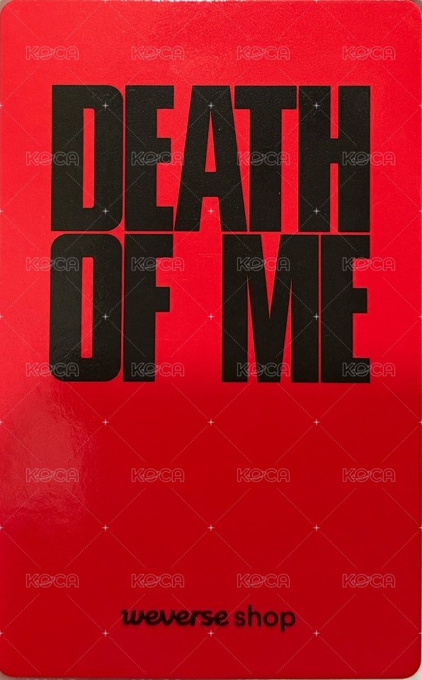 DEATH OF ME wvs B款 特典卡  背面