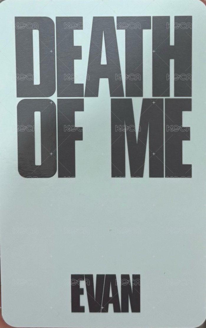 DEATH OF ME 專輯卡  背面