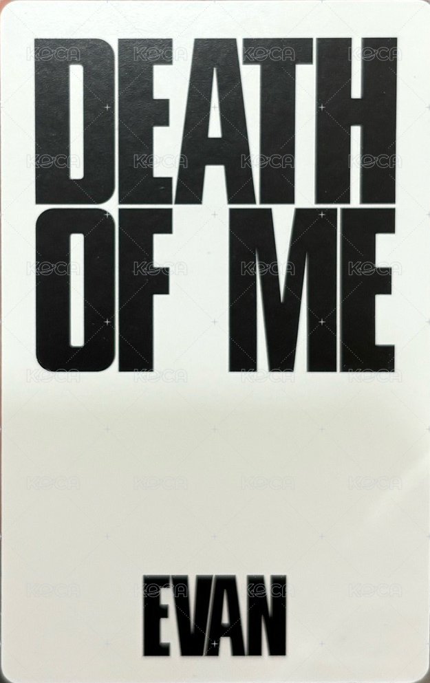 DEATH OF ME 專輯卡  背面