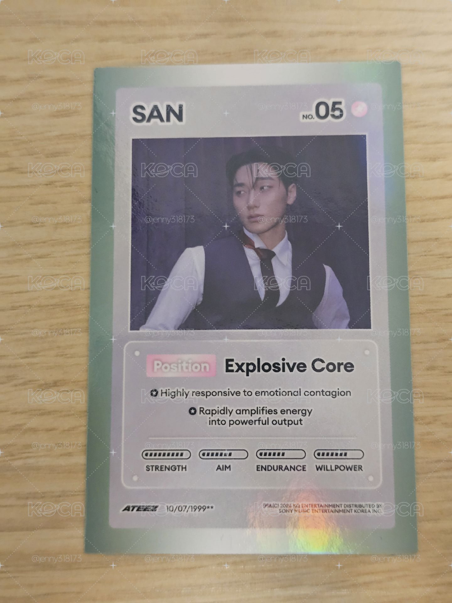 GH5 PB 專輯卡 DIARY ver. Character Card