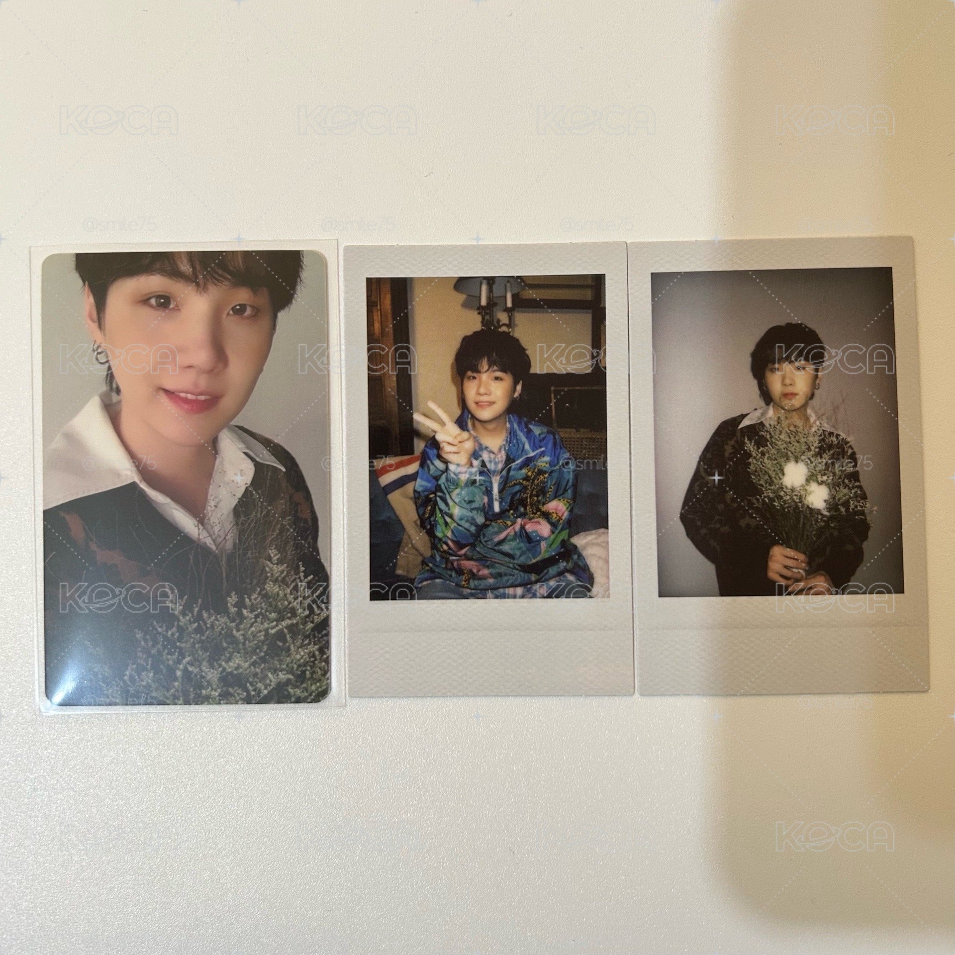 BTS 防彈少年團 閔玧其 SUGA deco kit 雙面卡 拍立得 set