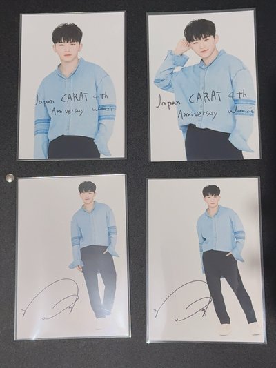 SEVENTEEN日咖四周年生寫 Woozi  四張一組不拆