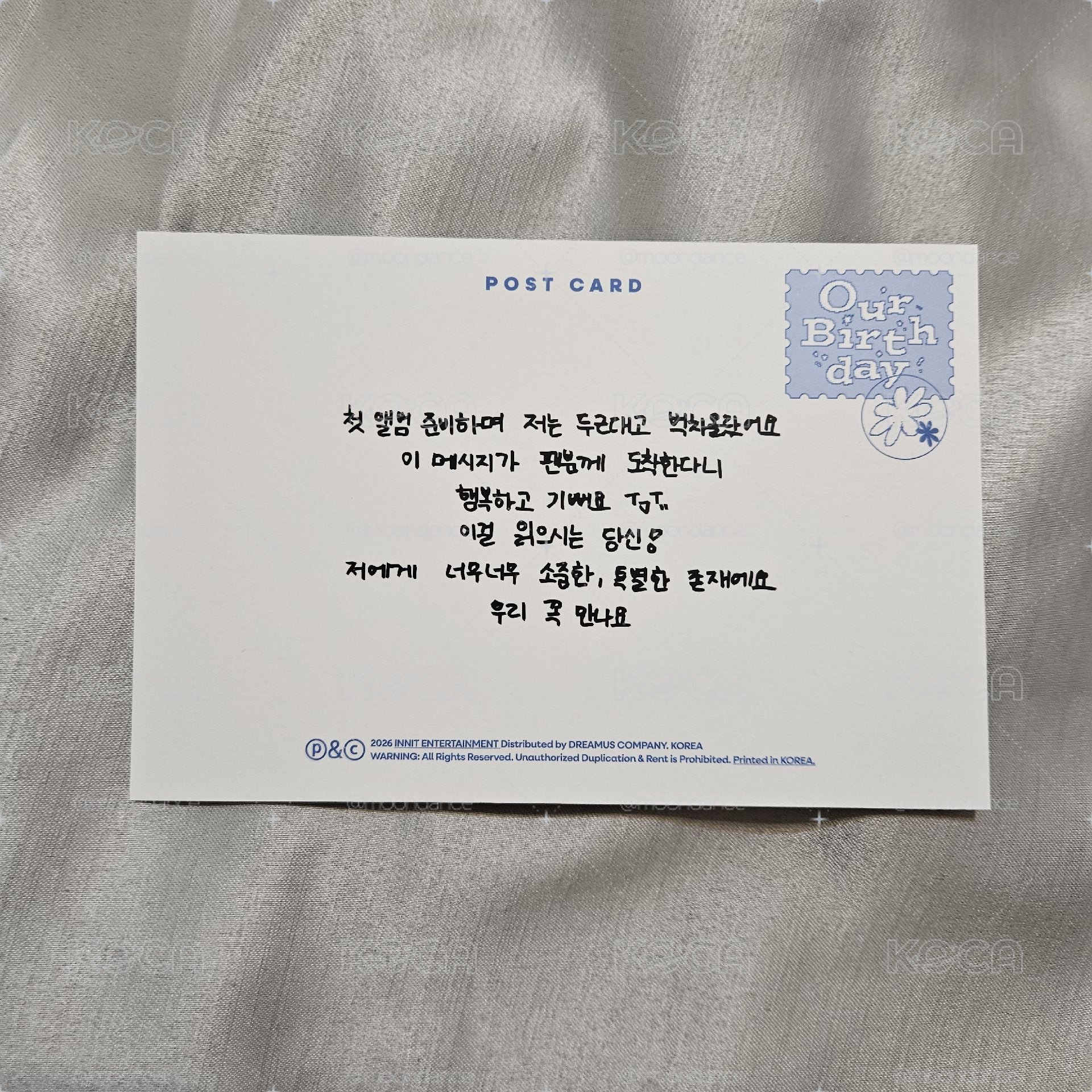 Our Birthday 明信片 Photobook Welcome ver. 辛惠願 Hyewon，近全新 無瑕疵
